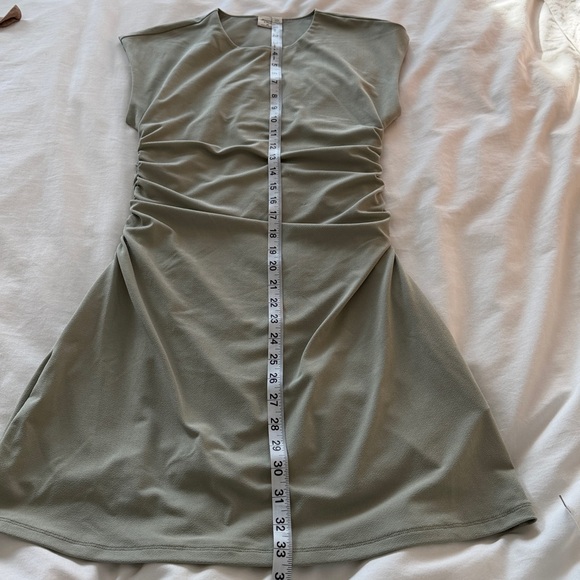 Abercrombie & Fitch Short Sleeve Mini Dress Small Sage Green - Picture 10 of 13